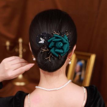 Back of Head Lazy Twist Clip Ball Head Hair Artifact 2023 New Butterfly Hairpin Headwear Female Head Flower Summer