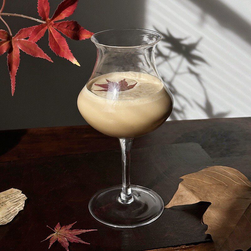 Vintage Ins Style Anti-Mouth Special Drink Cup Goblet Glass Ice American Latte Coffee Cup Personalized Cocktail Cup