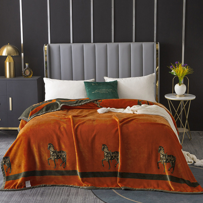 Milk velvet quilt cover single piece double-sided mink velvet winter thickened fleece-lined flannel blanket double plush quilt cover single person