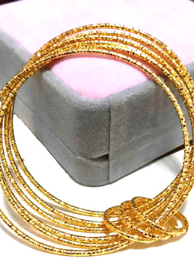 线圈手镯镀银手镯六线圈百搭组合六环手环手饰六环手镯厂家直销