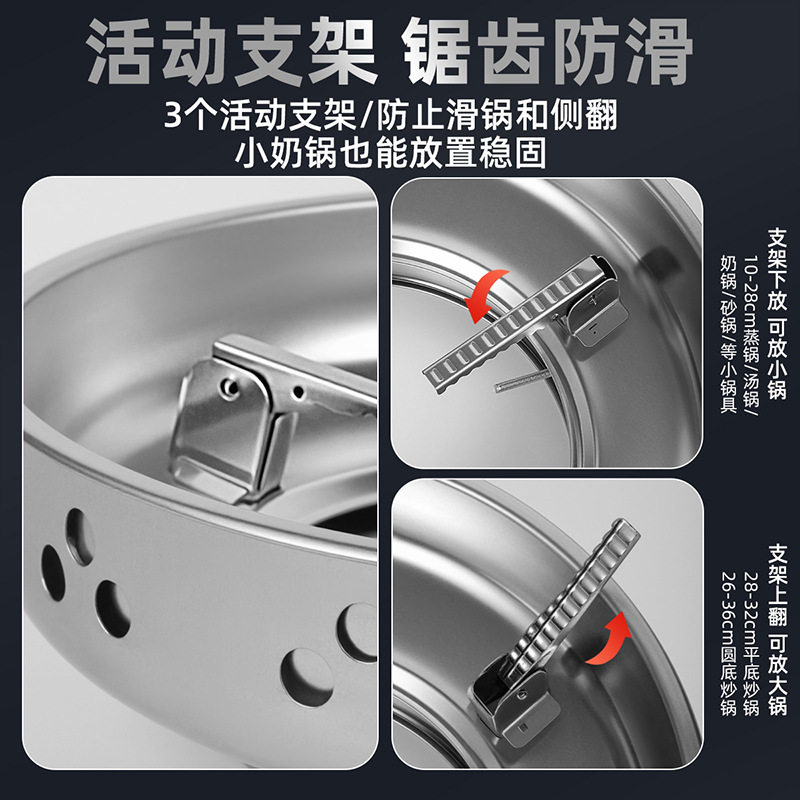 Household Gas Stove Windproof Cover Fire-Proof Windproof Energy-Saving Cover Cassette Stove Windshield Bracket Windshield Ring Universal Type