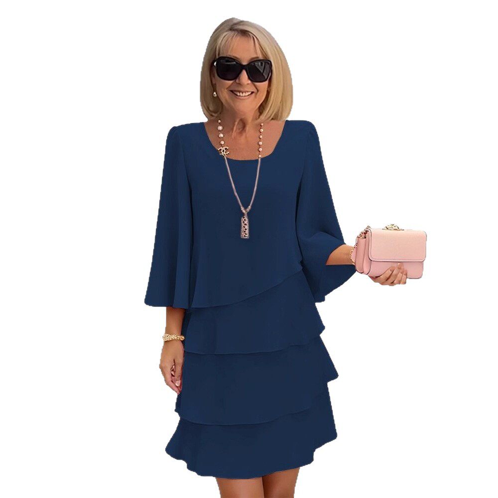 Fashionable Womens Cake Dress Loose Fit Round Neck Spring Summer Style Perfect for Casual Occasions Wholesale