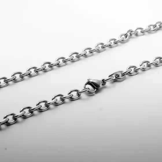 Stainless Steel Necklace Four-Sided Grinding Corner Chain Titanium Steel with Chain Wholesale DIY Accessories Men and Women Small Jewelry Chain Chain