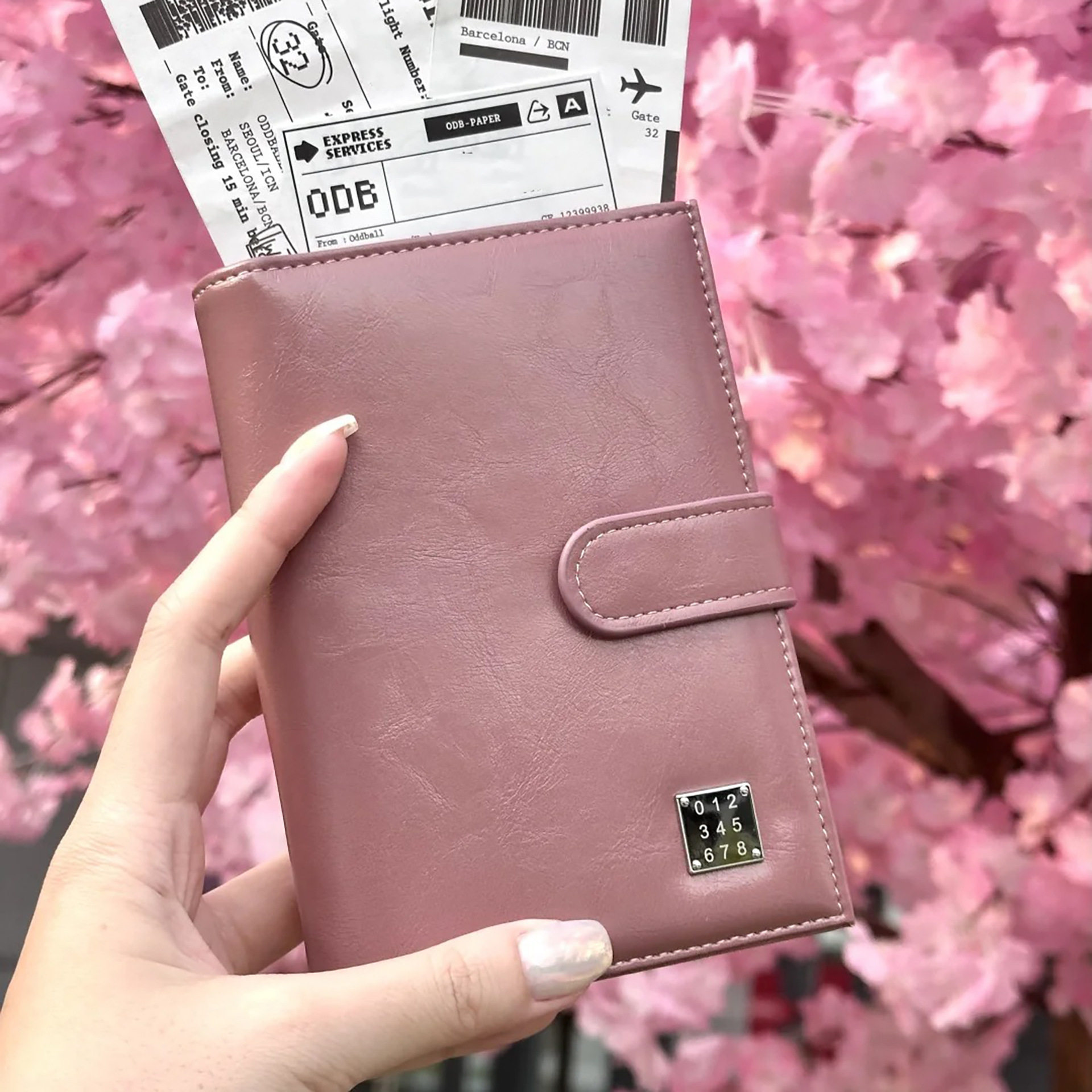 Anti-theft brush RFID travel passport holder protective case cover card position certificate storage passport bag wallet integrated