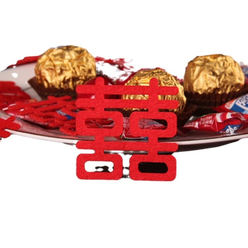 Wedding Hand-Thrown Mini Happy Words Wedding Room Decoration Fruit Plate Throwing Small Happy Words Wedding Room Decoration Supplies Happy Word Stickers