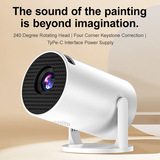 Мини-проектор Hy300 беспроводной с одним экраном HD 1080P для домашнего кинотеатра barrel Y200 projector