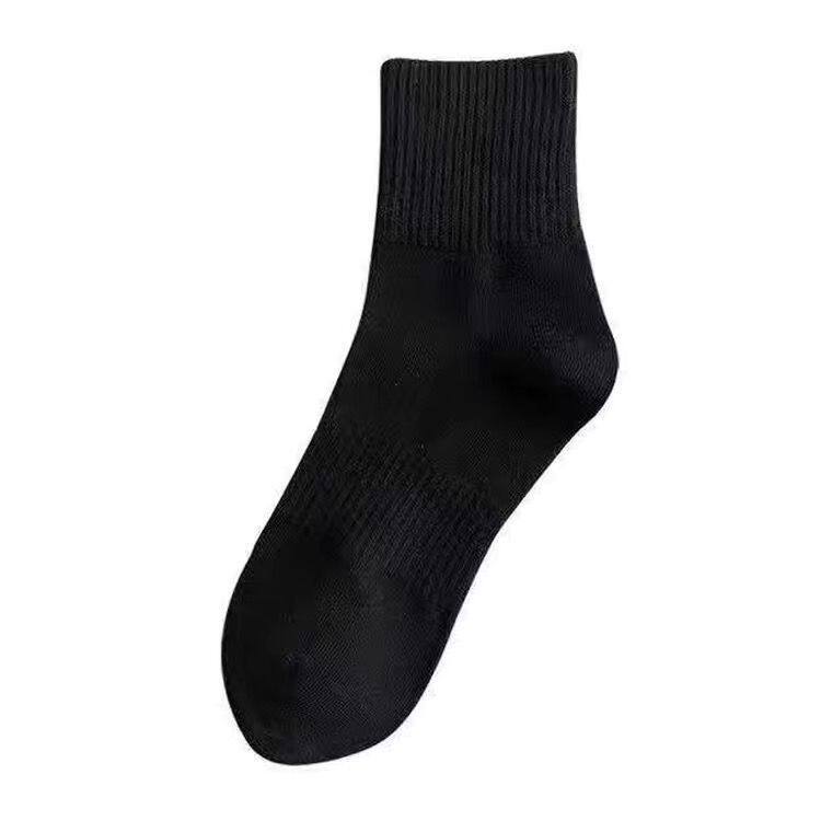 【新疆棉】棉袜子男女士夏季薄款中短筒纯色运动抗菌透气吸汗防臭