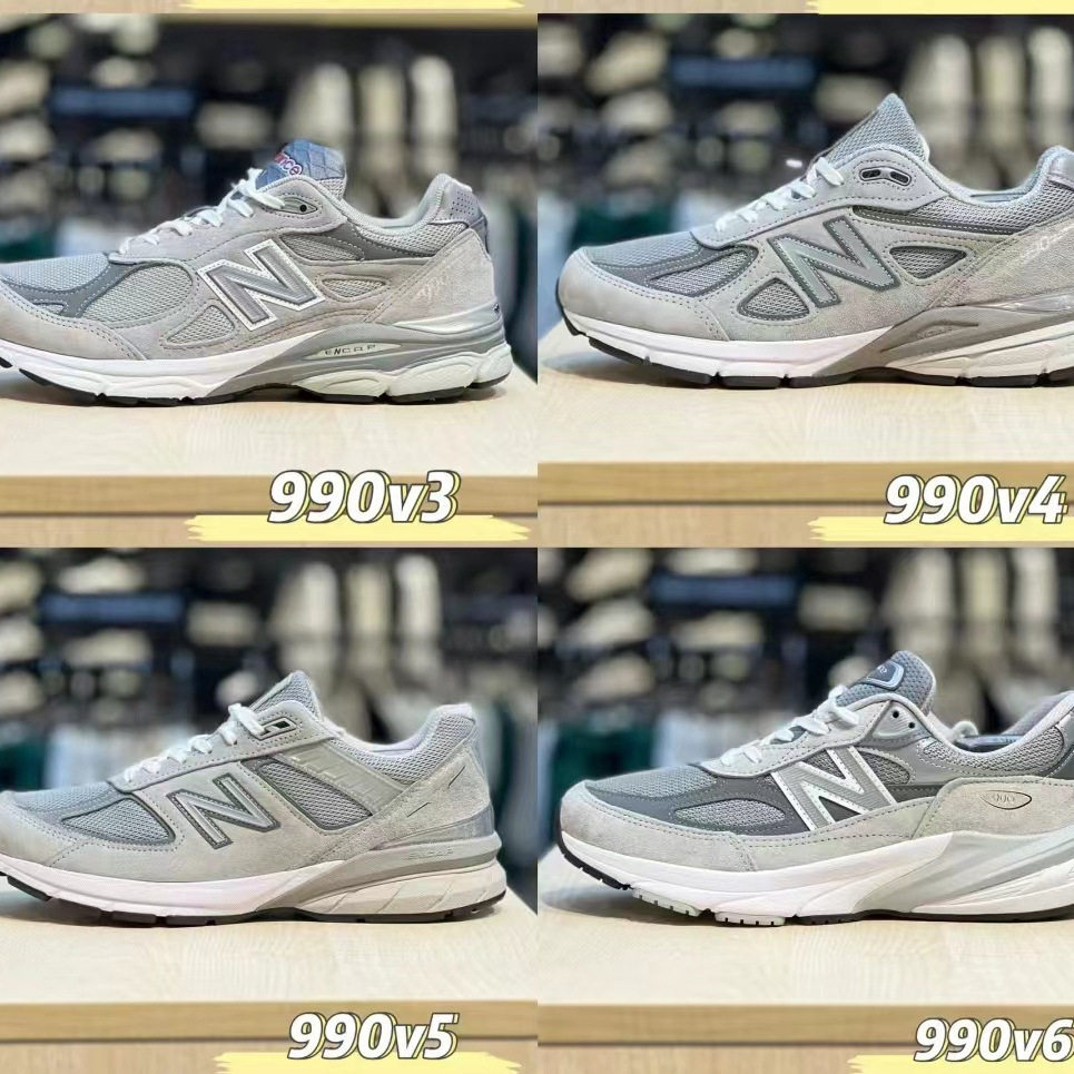 รองเท้าผู้หญิงสีเทาแท้ 990V3 คุณภาพสูง, รองเท้าผู้ชายระบายอากาศ, รองเท้าวิ่งลำลองย้อนยุค, รองเท้าเพิ่มความสูง 990V5V6