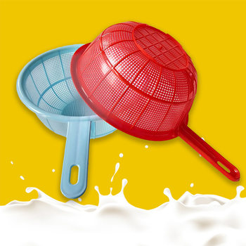 Draining basket with handle vegetable washing basin kitchen hot pot platter vegetable washing basket household plastic frame fruit storage basket vegetable washing basket