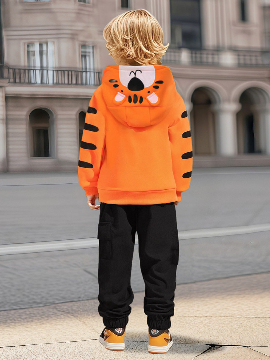 Kids' Clothing Wholesale, [Style] Boys' Hoodie, Autumn Fleece-lined Kids' Jacket