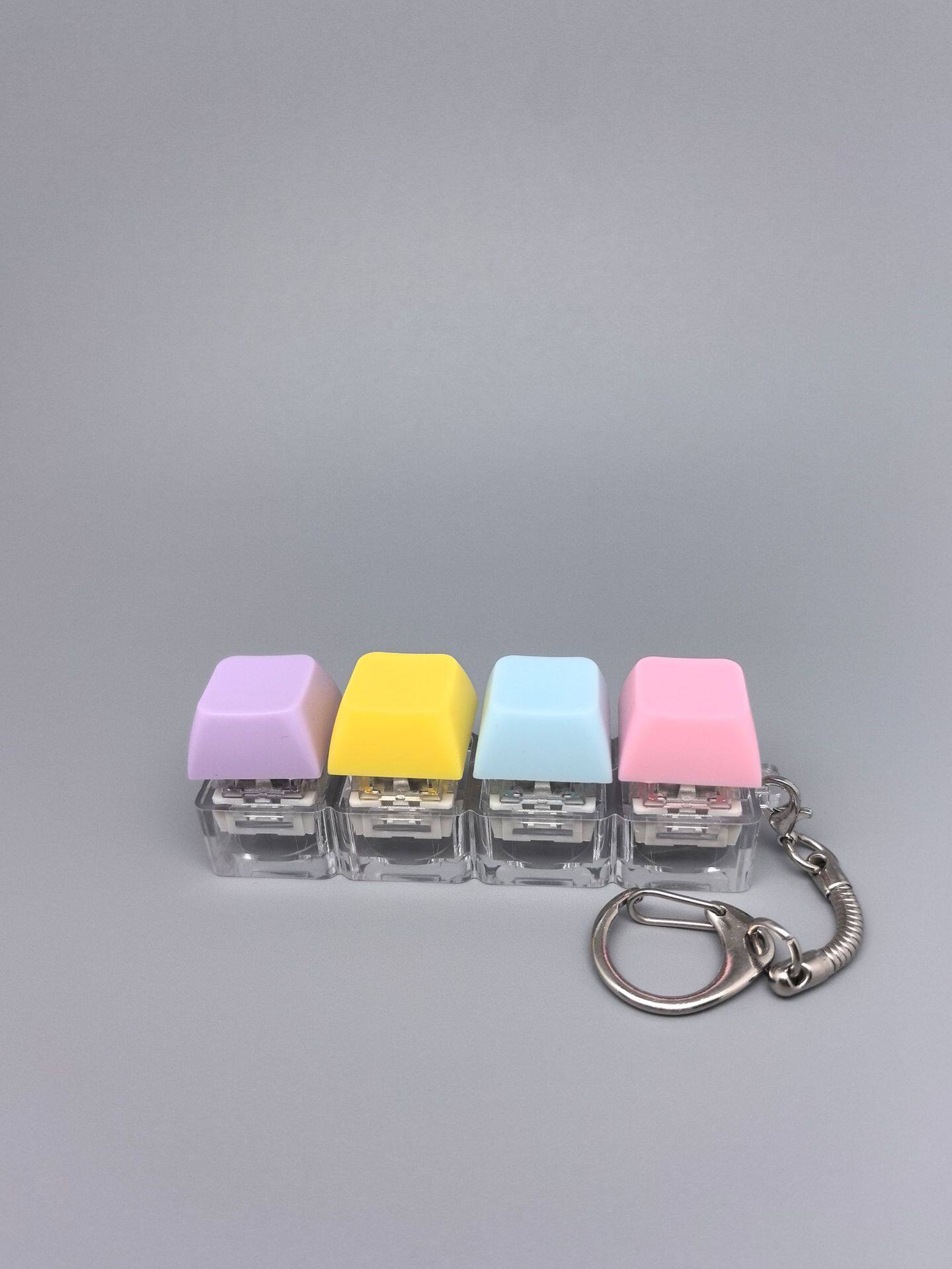 四键马卡龙按键解压玩具钥匙扣键盘办公摸鱼按键解压玩具跨境