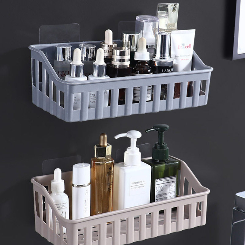 Punch-free Toilet Rack Bathroom Storage Rack Cosmetics Storage Basket Wall-mounted Toiletries Storage Rack