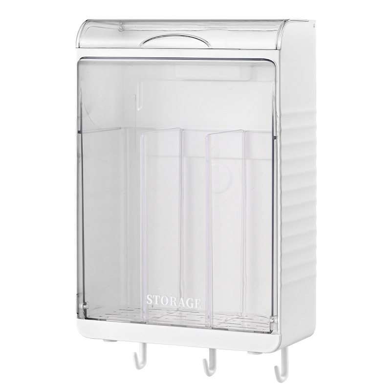 Kitchen Chopstick Knife and Fork Storage Box Wall-Mounted Chopstick Barrel Storage Rack with Cover Dust-Proof Tableware Mildew-Proof Draining Chopstick Cage