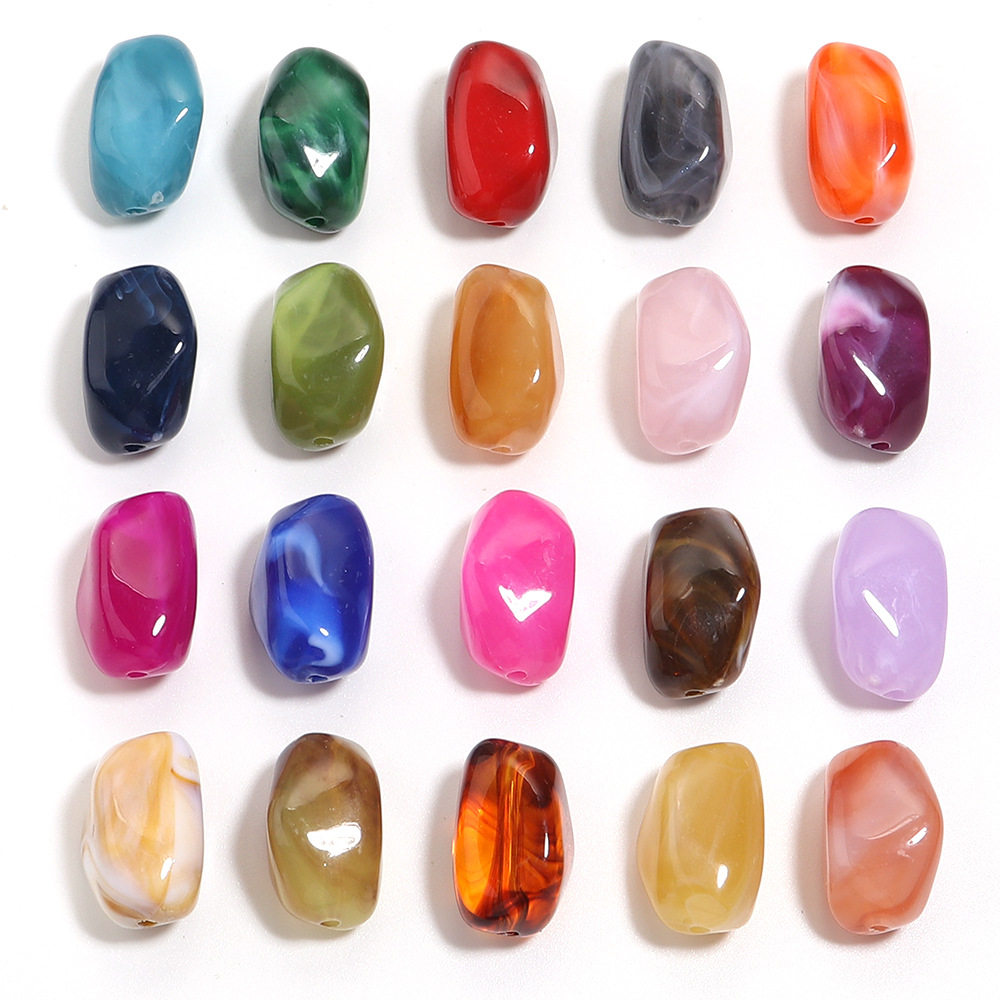 Irregular Two-Color Cloud Beads Large Hole Special-Shaped Beads DIY Beads Imitation Stone Bracelet Mobile Phone Chain Weaving Bag Material