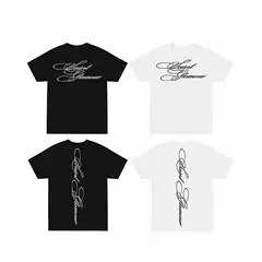 Borgetraven2025 New Summer Style Casual Retro Ins Letter Print Loose Short-Sleeved T-Shirt
