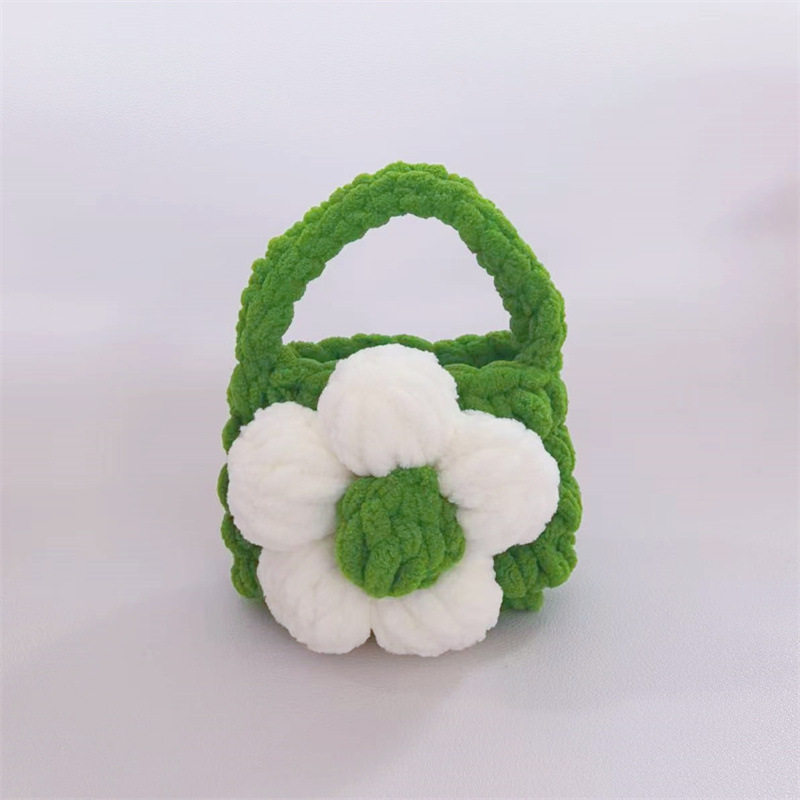 Finished Crochet Yarn Earphone Case Camellia Creative Couple Protective Cover Airpods2Pro Wallet