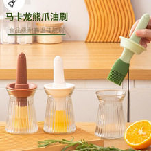 Wholesale Silicone Oil Brush Household High Temperature Resistant Oil Brush Bottle Three-In-One Seasoning Bottle Barbecue Brush Pancake Artifact Oil Brush