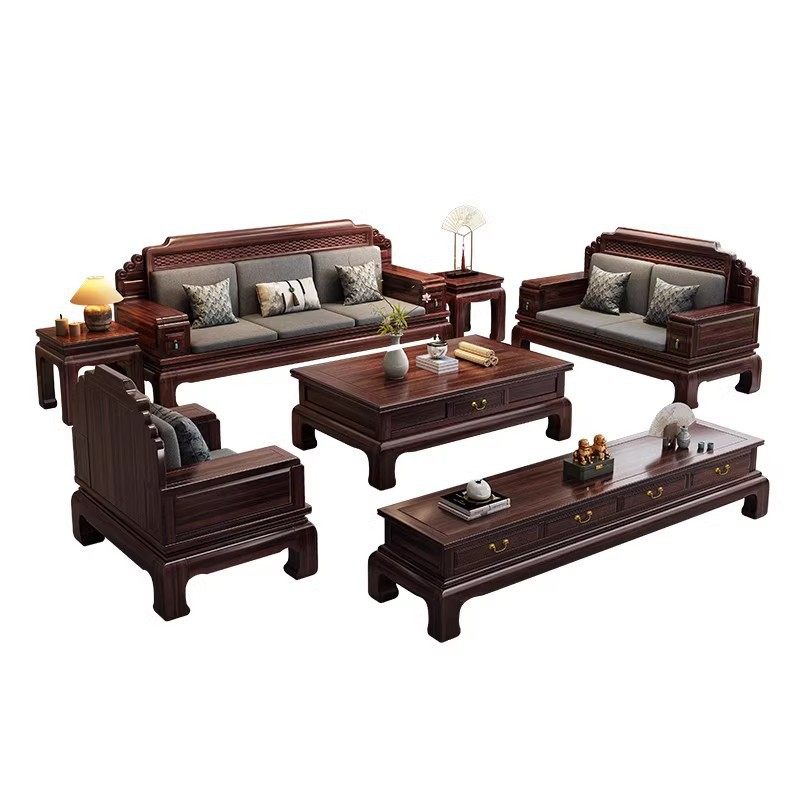 926#厂家古典沙发中式风客厅沙发组合别墅家具直销一件代发
