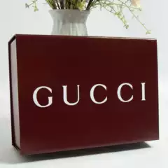 Focus on Quality One to One European and American Luxury Brand Gucc* Red Magnetic Buckle Foldableing Box with Printed Logo