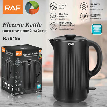 Raf European Standard Cross-Border Portable Electric Water Kettle Household Commercial Food Grade Stainless Steel Anti-Dry Water Kettle