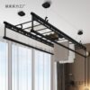 Adjustable Clothes Drying Rack for Balcony, Manual Double-Rod Clothes Drying Rod, Indoor Household Automatic Folding Quilt Drying Rack, Manual Clothes Hanger