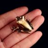 Vintage Brass Creative Desktop Ornament Lucky Frog Paperweight Tea Pet Handheld Piece Old Bronze Wholesale