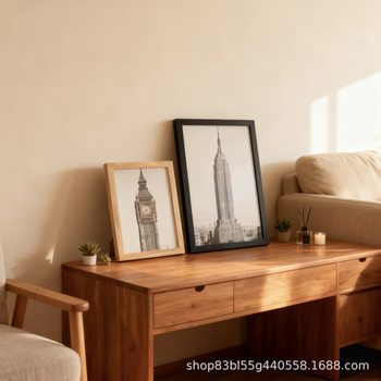 Creative Decorative Photo Frame Wholesale Large Size 8K Simple Wall-Mounted Picture Frame Mounting 16inch A4 Display Frame Wooden Display Stand