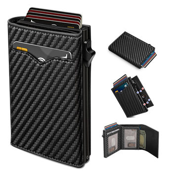 Amazon Multifunctional Wallet Crazy Horse Leather Men's Wallet Customized 70% off Vertical Multi-Card Slot Genuine Leather Men's Wallet