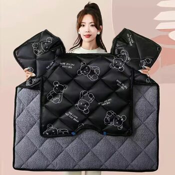 Electric Vehicle Windshield Quilt, Winter Fleece-Lined, Thickened and Enlarged, Electric Motorcycle Waterproof, Winter Electric Vehicle Windproof, Winter