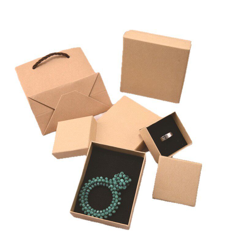 Kraft Paper Jewelry Box with Lid, Ring Box, Necklace Box, Jewelry Box, Packaging Box, Wedding Ring, Wedding Jewelry Gift Box