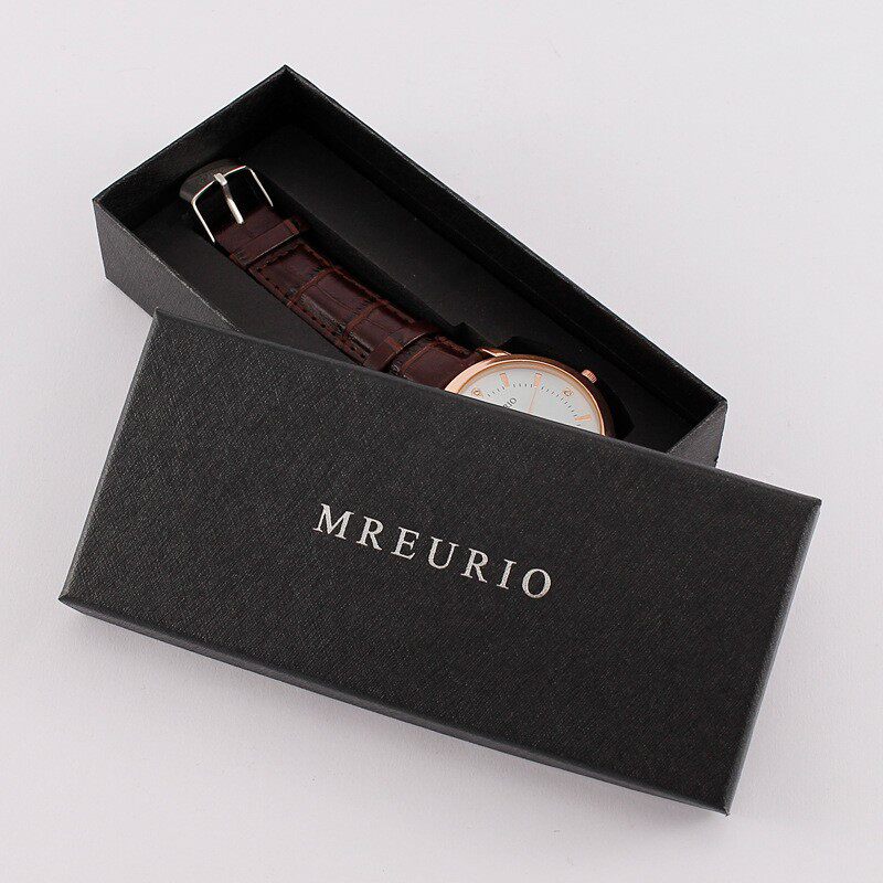 Mreurio Brand Watch Gift Box Original Packaging Box High-End Cross Pattern Watch Box Source Manufacturer Ready for Delivery
