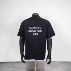 No Sleeping Beauty Fashion AC Style Simple 1966 Classic Letter Printing Dot Mill Spray Painting Craft Loose Men's and Women's Short Sleeves