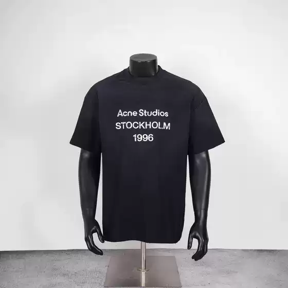 No Sleeping Beauty Fashion AC Style Simple 1966 Classic Letter Printing Dot Mill Spray Painting Craft Loose Men's and Women's Short Sleeves