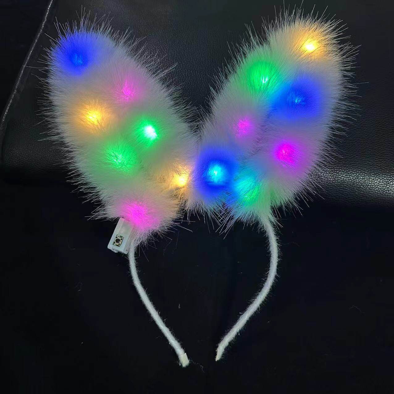 发光皇冠天使翅膀羽毛发箍舞台节日头饰仙女头环发光玩具批发夜市