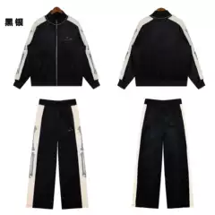 New American-Style Trendy Brand Jacket Amri Velvet Embroidered Letter Bones Men's Autumn and Winter Cardigan Casual Sports Suit