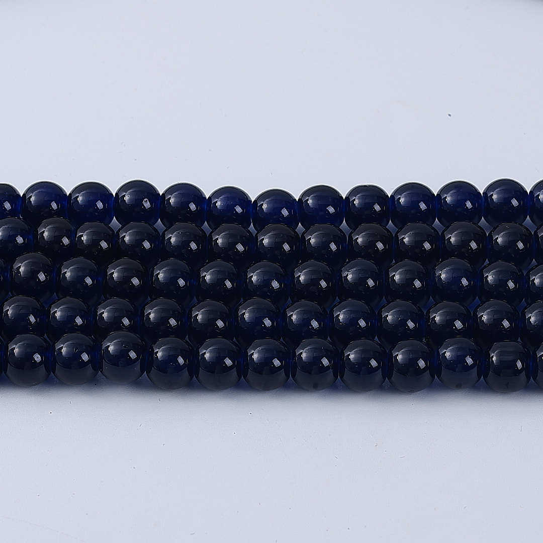 玻璃仿玉圆珠纯色散珠手工diy玉髓手链项链散珠子琉璃珠饰品配件