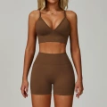 7790 bra + 7790 shorts—dark brown