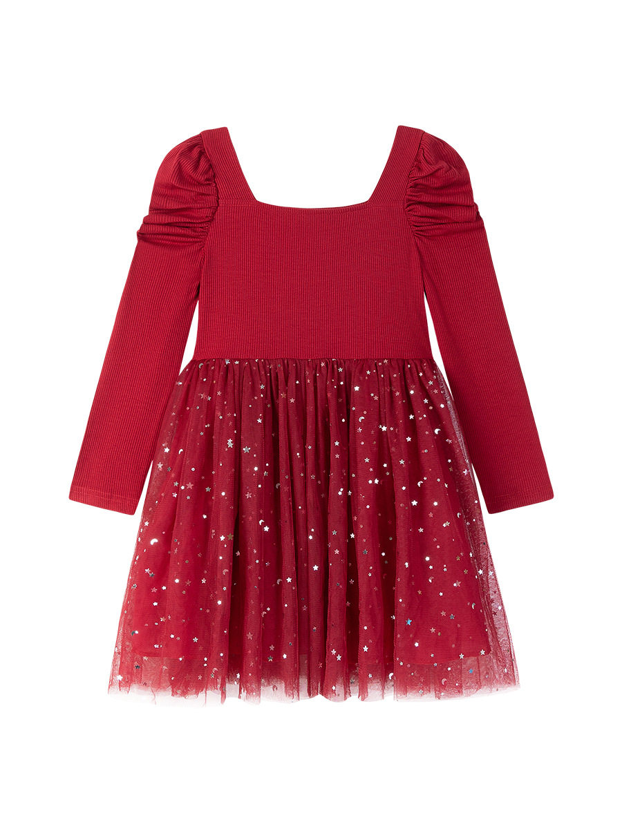 Autumn Girls' Princess Dress, [Style] Fashion Kids' Dress, Long-sleeve Tulle Kids' Dress
