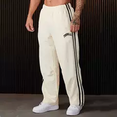 Cross-Border Hot-Selling Men's Sports Pants with Double Stripe 3D Print, Casual Pants for Gym and Fitness, Mid-Waist Straight-Leg Pants