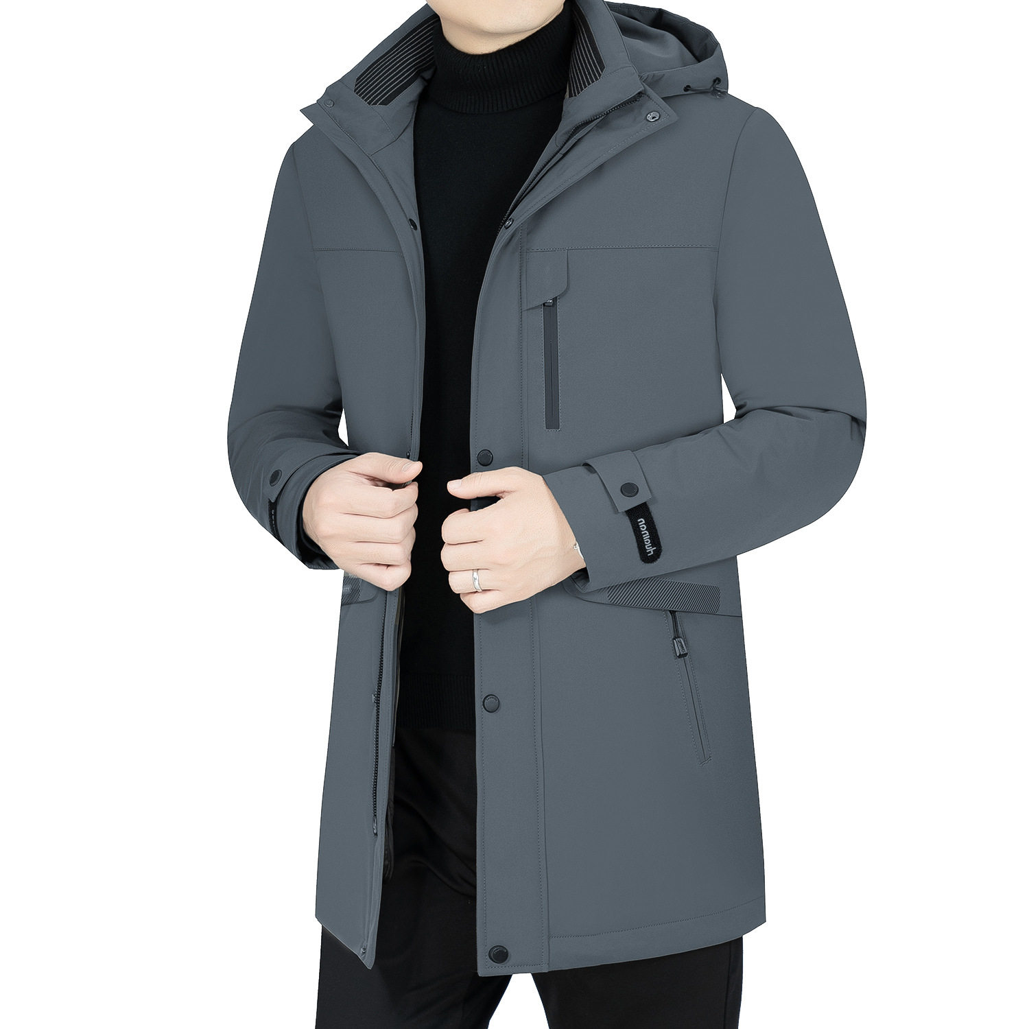 Down Jacket Men's Short Winter Middle-aged Men's Slim-fit Thickened Men's Jacket Dad's Winter Clothes Men's Hooded Down Jacket