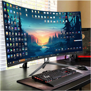 Cross-Border Popular High-Quality Inch Curved Lcd Monitor Computer Large Screen Game High-Definition Display Free Shipping