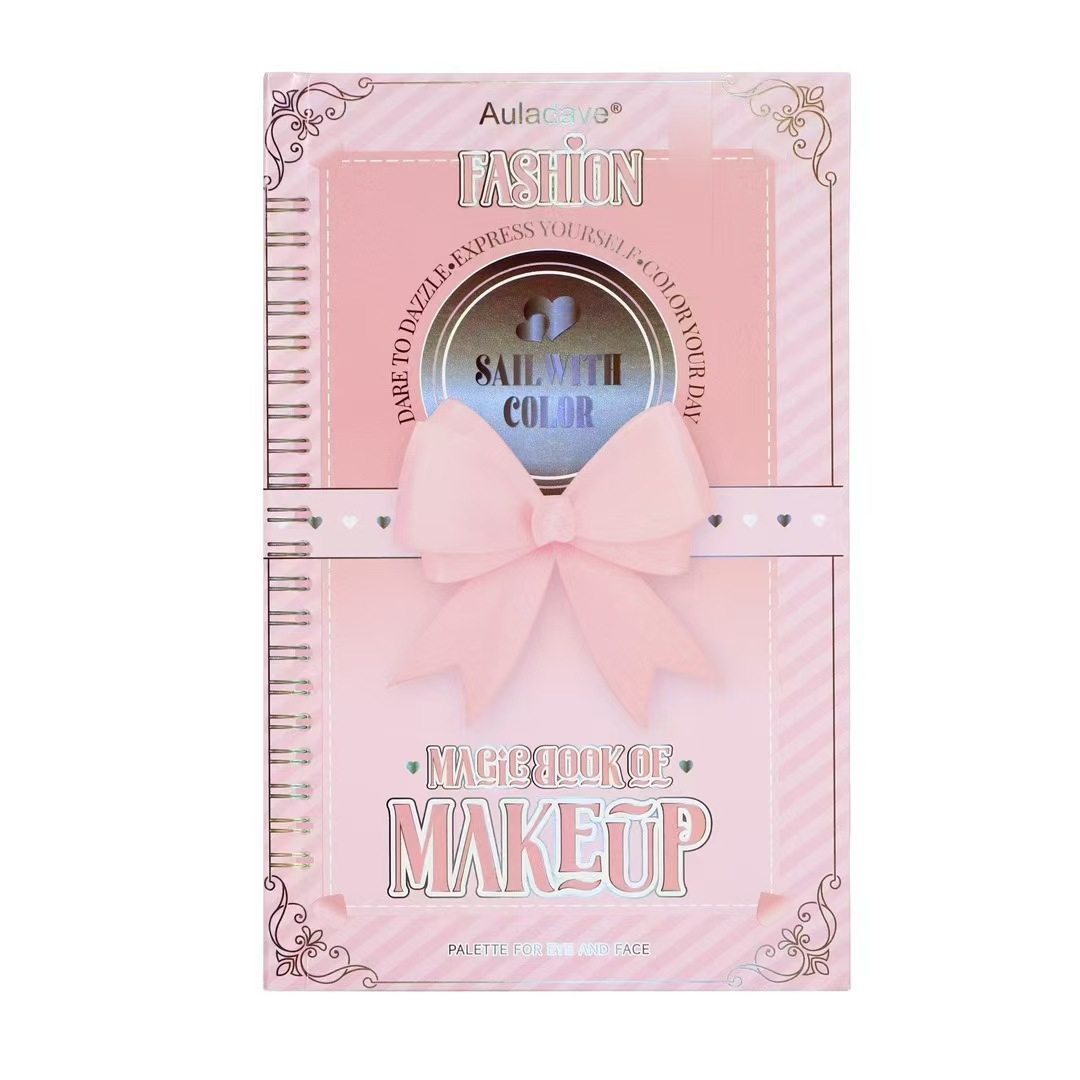 Cross-border foreign trade three-layer makeup eye shadow plate book book milk tea eye shadow plate Jiugongge eye shadow matte pearl