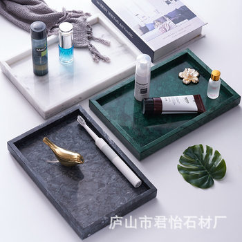 Marble tray Nordic simple style jewelry jewelry storage tray home decoration hotel wash basin tray factory wholesale