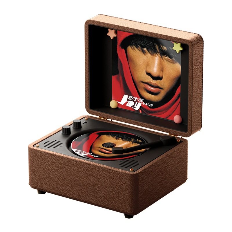 Cross-Border Export Meiling M525I Retro Cd Player Pink Leather Creative Album Cd Bluetooth Audio