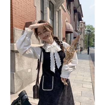 French Shirt Vest Dress Suit Women's New Loose Shirt Small Fragrance Dress Two-Piece Set