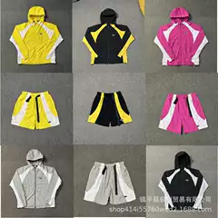 Cross-border Corteiz Devil Island 3M reflective splicing machine wind soft shell hooded jacket men's and women's jacket