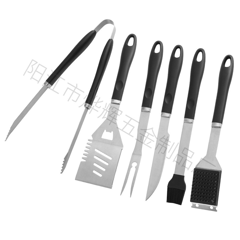 Amazon in stock manufacturers stainless steel grill suit plastic handle outdoor camping BBQ combination grill tool