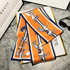 High-End Retro Orange French Ribbon Headband Silk Scarf Women's Small Long Silk Scarf Wholesale Professional Scarf Scarf