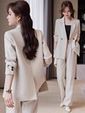 Костюм женский профессиональный костюм высокого класса, официальная одежда, модный повседневный костюм, пиджак, женский осенне-зимний комбинезон