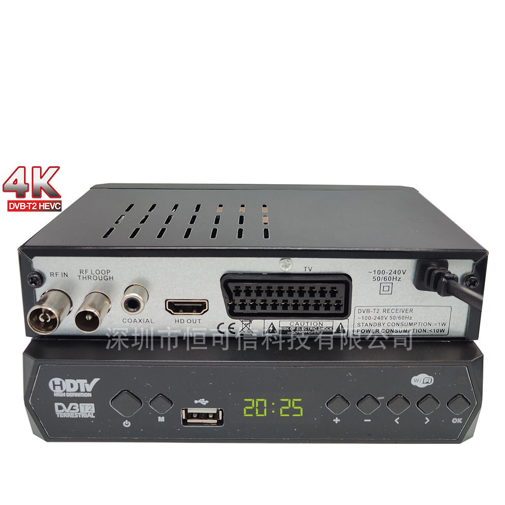 Hevc Set-Top Box Dvb-T2 Hd Digital Tv H.265 Signal Receiver Poland Spain Tdt